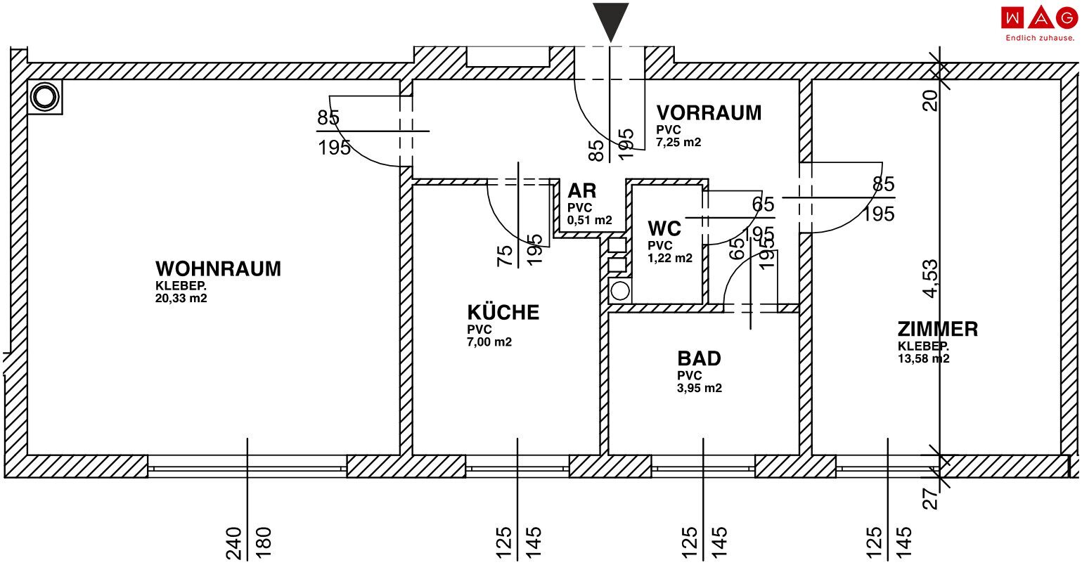 Wohnung zur Miete 403 € 2 Zimmer 53,5 m²<br/>Wohnfläche 2.<br/>Geschoss 01.01.2025<br/>Verfügbarkeit Zibermayrstraße 10 Waldegg Linz 4020