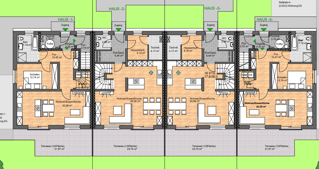 Reihenendhaus zum Kauf provisionsfrei als Kapitalanlage geeignet 435.000 € 7 Zimmer 190,5 m²<br/>Wohnfläche 500 m²<br/>Grundstück Am alten Kirchenweg 1-3 Engelsberg Engelsberg 84549