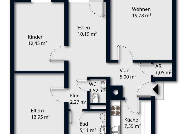 Wohnung zum Kauf 279.000 € 3,5 Zimmer 82,1 m² Innenstadt Ravensburg / Burach-Ost 88212