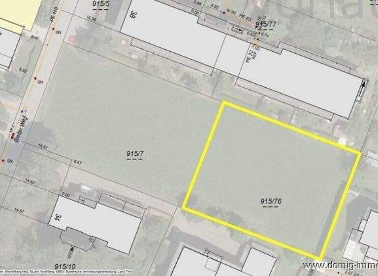 Grundstück zum Kauf 854 m² Grundstück Breiter Weg Feldkirch 6800