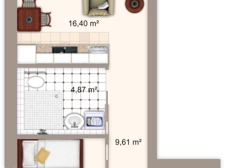 Wohnung zur Miete 450 € 1,5 Zimmer 38,5 m²<br/>Wohnfläche 5.<br/>Geschoss ab sofort<br/>Verfügbarkeit Deggendorf Deggendorf 94469