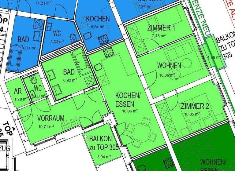 Wohnung zur Miete 1.164 € 3 Zimmer 66 m² 3. Geschoss Frühlingstraße 11 Dornbirn 6850