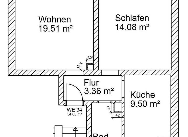 Wohnung zum Kauf provisionsfrei 115.000 € 2 Zimmer 54,4 m² 1. Geschoss Eutin 23701