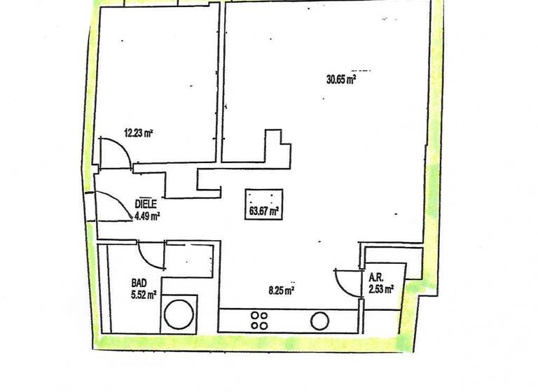 Bürofläche zur Miete provisionsfrei 640 € 2 Zimmer 63 m² Bürofläche Mainburg 84048
