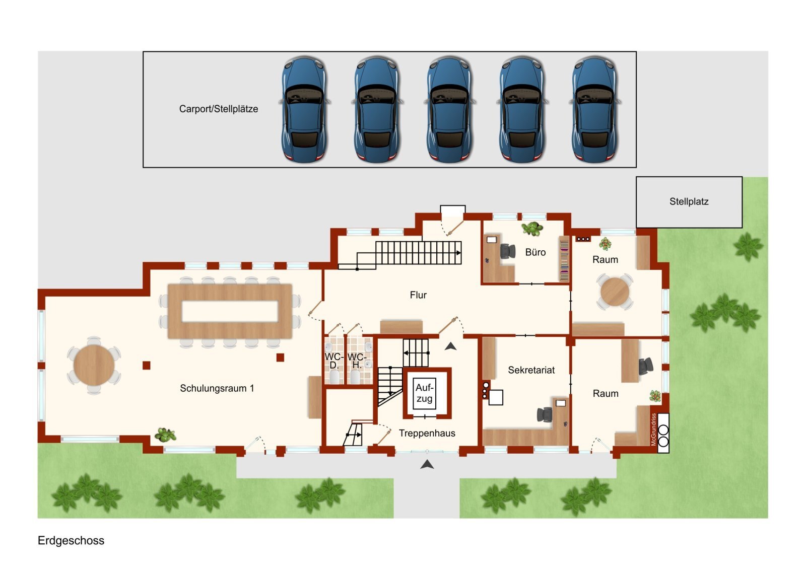 Bürofläche zur Miete 2.150 € 430 m²<br/>Bürofläche Innenstadt Coburg 96450