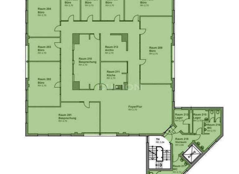 Büro zur Miete provisionsfrei 9 € 990,8 m² Bürofläche teilbar ab 494,9 m² Saarn/Mintard Mülheim an der Ruhr 45481