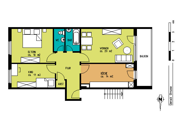 Wohnung zur Miete 964 € 3 Zimmer 80,3 m²<br/>Wohnfläche 2.<br/>Geschoss 01.12.2024<br/>Verfügbarkeit Simrockstr. 30 Grafenberg Düsseldorf 40235