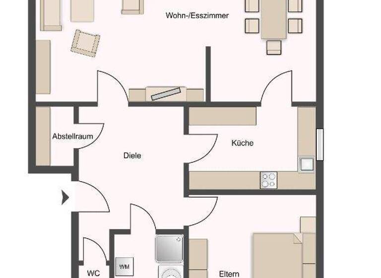 Wohnung zur Miete 820 € 2,5 Zimmer 86 m² 3. Geschoss Weinheim 69469