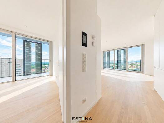 Wohnung zur Miete - Erstbezug 2.249 € 3 Zimmer 81,2 m² 50. Geschoss frei ab 01.11.2026 Donau-City-Straße Wien 1220