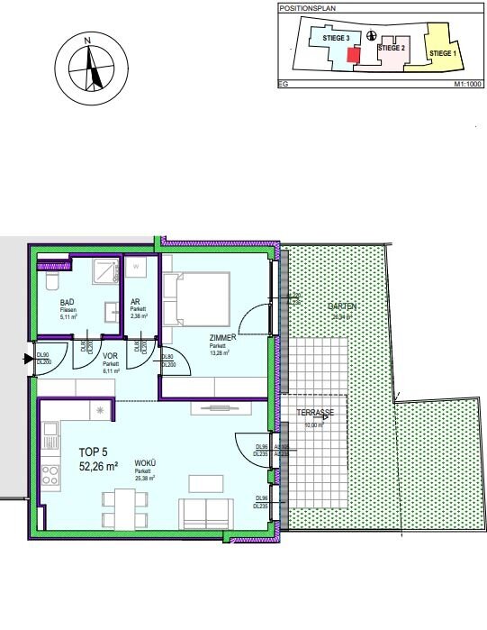 Wohnung zum Kauf 309.532,31 € 2 Zimmer 52,3 m²<br/>Wohnfläche Groß-Enzersdorf 2301