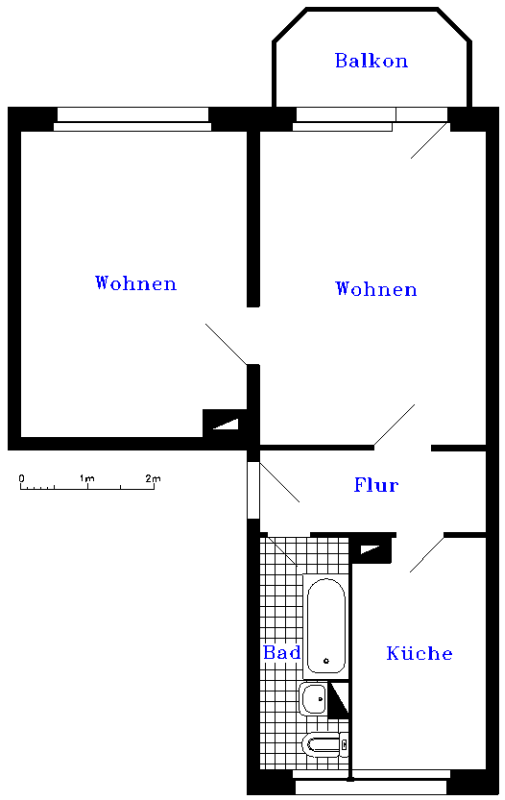 Wohnung zur Miete 292 € 2 Zimmer 48,7 m²<br/>Wohnfläche 1.<br/>Geschoss ab sofort<br/>Verfügbarkeit Heinrich-König-Straße 7 Greußen Greußen 99718