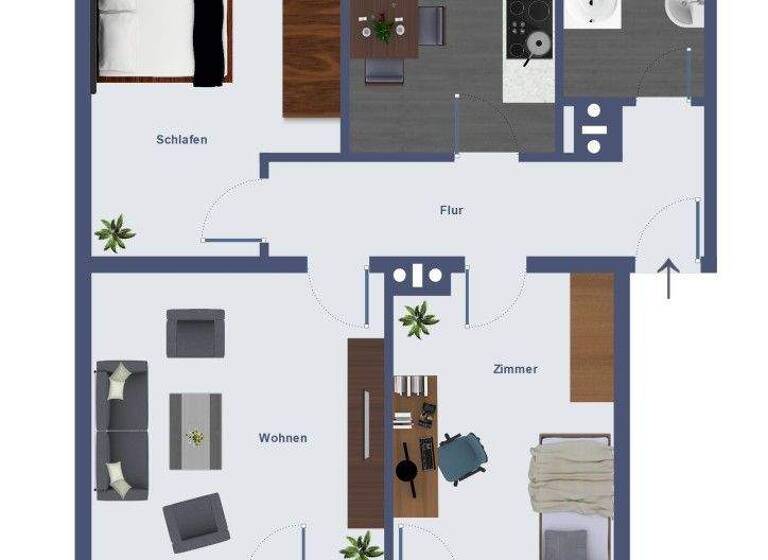 Wohnung zum Kauf 160.000 € 3 Zimmer 69,3 m² EG Obereichenbach Ansbach 91522