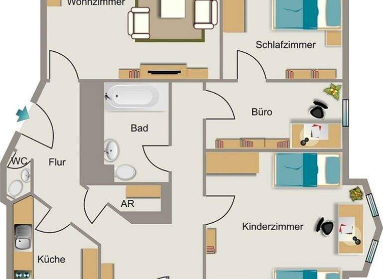 Wohnung zur Miete nur mit Wohnberechtigungsschein 448 € 3,5 Zimmer 80,4 m² EG August-Schmidt-Straße 2 Hüls Marl 45772