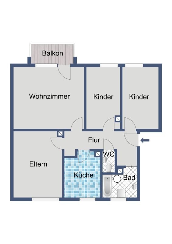 Wohnung zur Miete 482 € 4 Zimmer 80,3 m²<br/>Wohnfläche 2.<br/>Geschoss 01.04.2025<br/>Verfügbarkeit Birkenweg 15 Homberg Homberg 34576