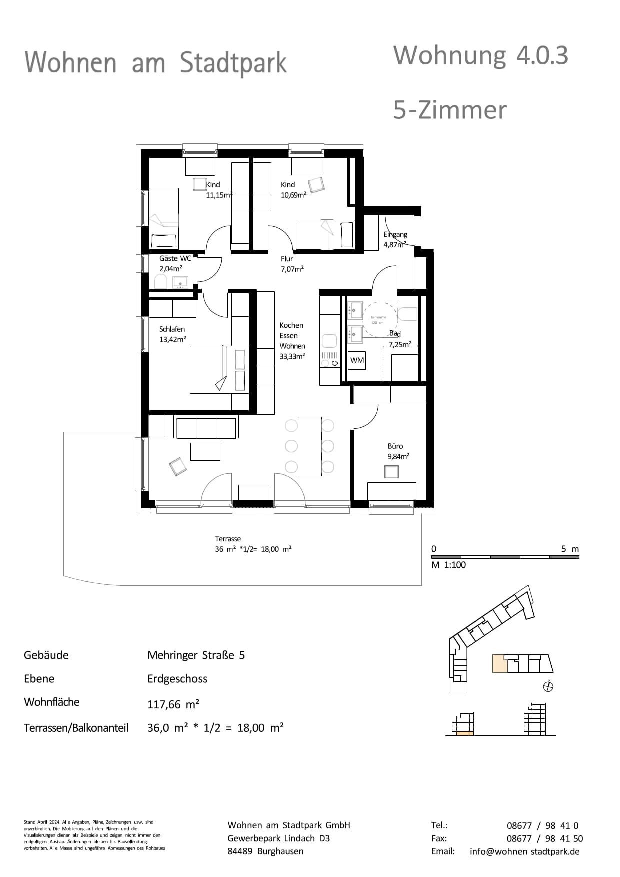 Wohnung zum Kauf provisionsfrei als Kapitalanlage geeignet 655.000 € 5 Zimmer 117,7 m²<br/>Wohnfläche Mehringer Straße 3 Burghausen Burghausen 84489