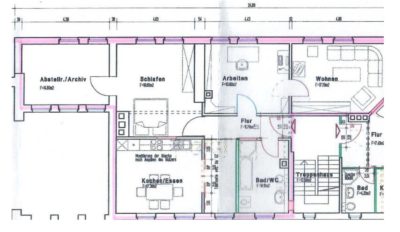 Wohnung zur Miete 555 € 3 Zimmer 92,5 m²<br/>Wohnfläche 1.<br/>Geschoss ab sofort<br/>Verfügbarkeit Pößneck,Stadt Pößneck 07381