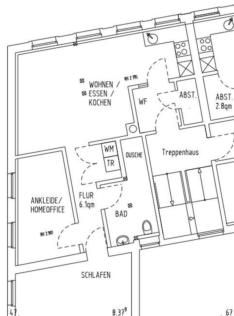 Wohnung zur Miete 895 € 3 Zimmer 70 m²<br/>Wohnfläche 1.<br/>Geschoss ab sofort<br/>Verfügbarkeit Ersichsgasse 65 Wietzenbruch Celle 29225