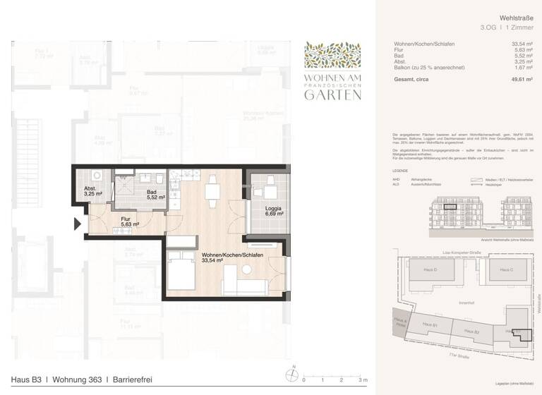 Studio zur Miete - Erstbezug 789 € 1 Zimmer 49,6 m² Blumlage Celle 29221