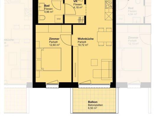 Wohnung zur Miete - Erstbezug 622 € 2 Zimmer 41,5 m² 1. Geschoss frei ab 01.05.2026 Süßenbrunner Straße 14-18 Gerasdorf bei Wien 2201