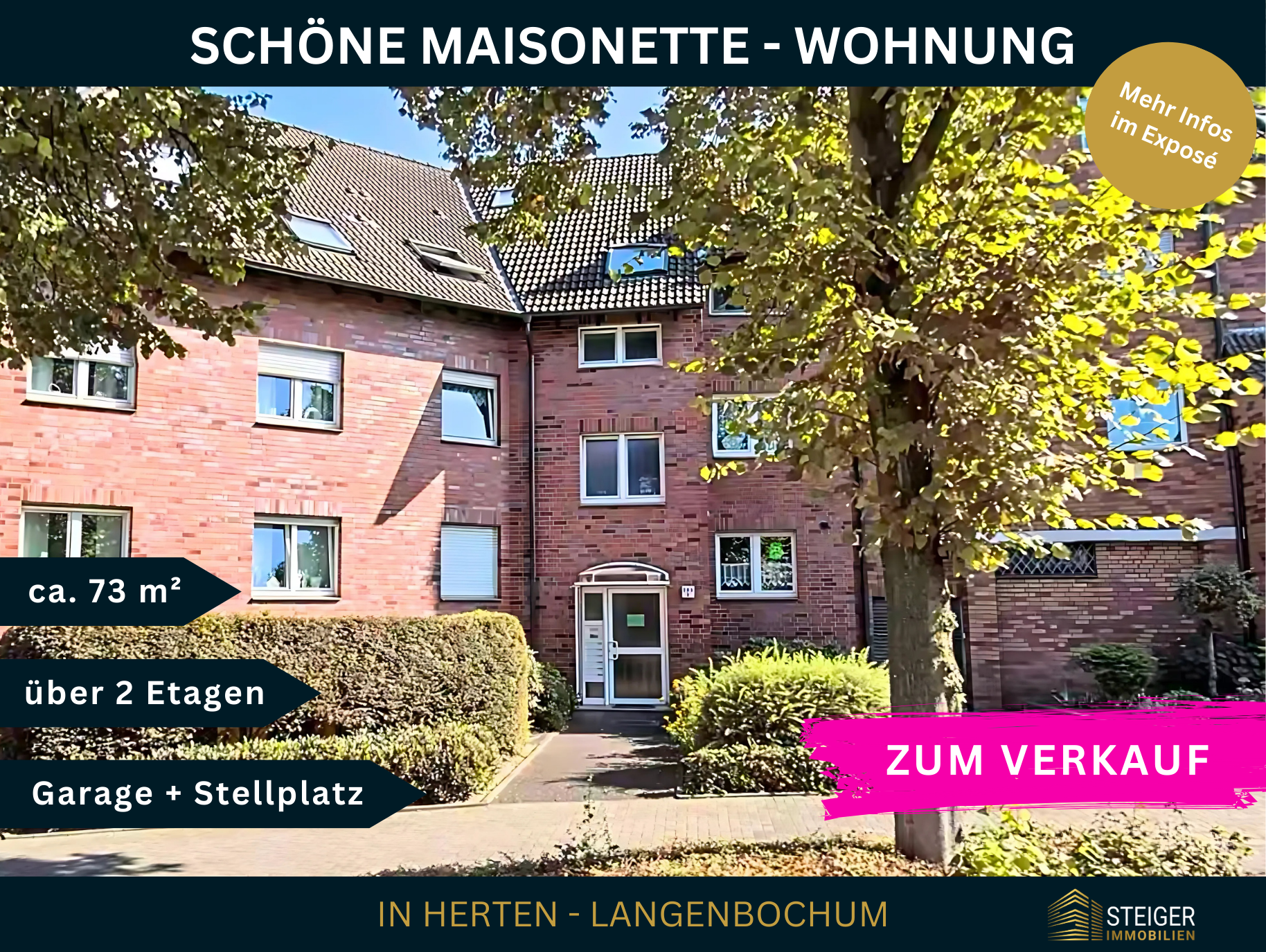 Wohnung zum Kauf 181.550 € 3 Zimmer 73 m²<br/>Wohnfläche ab sofort<br/>Verfügbarkeit Langenbochum Herten 45701