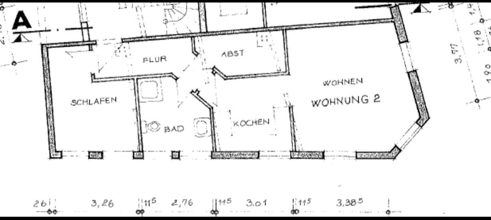 Wohnung zur Miete 390 € 2 Zimmer 61 m²<br/>Wohnfläche 2.<br/>Geschoss ab sofort<br/>Verfügbarkeit Blutstraße 20 Parchim Parchim 19370