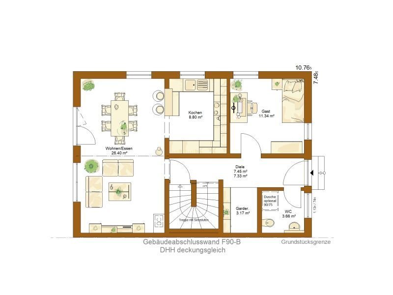 Doppelhaushälfte zum Kauf 581.900 € 4 Zimmer 122 m²<br/>Wohnfläche 516 m²<br/>Grundstück Graben Graben 86836