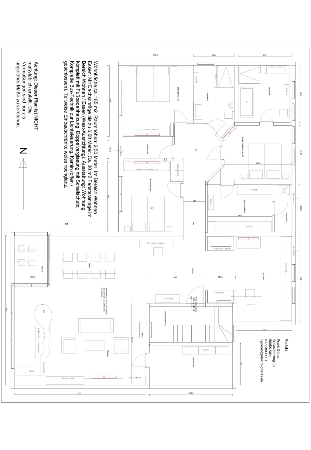 Wohnung zur Miete Wohnen auf Zeit 4.650 € 6 Zimmer 187 m²<br/>Wohnfläche 03.03.2025<br/>Verfügbarkeit Weißdornweg Junkersdorf Köln 50858