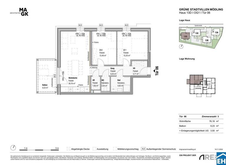Wohnung zum Kauf - Erstbezug 550.000 € 3 Zimmer 76,2 m² 1. Geschoss Quellenstraße Mödling 2340