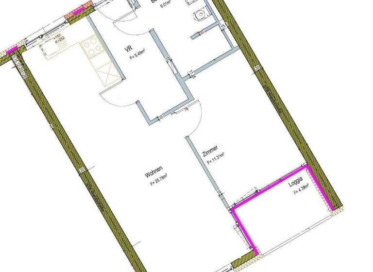 Wohnung zur Miete 586 € 2 Zimmer 48,6 m² 5. Geschoss Oeverseegasse 20 Gries Graz 8020