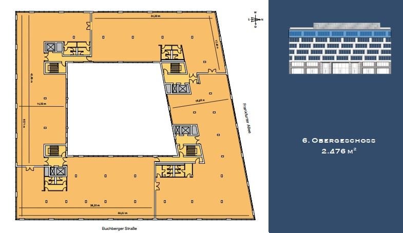 Büro-/Praxisfläche zur Miete provisionsfrei 26,50 € 1.177 m²<br/>Bürofläche ab 608 m²<br/>Teilbarkeit Lichtenberg Berlin 10365