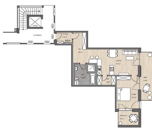 Wohnung zum Kauf provisionsfrei 483.000 € 2 Zimmer 77,5 m²<br/>Wohnfläche 2.<br/>Geschoss Kunigundenweg Großberg Pentling 93080