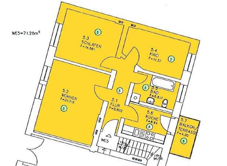 Wohnung zur Miete 481 € 3 Zimmer 71,3 m² frei ab sofort Schopenhauer Str. 2/Ebendorfer Str. 43 Stadtfeld Ost Magdeburg 39108