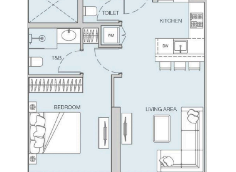 Wohnung zum Kauf 281.863 € 2 Zimmer 60,1 m² Dubai