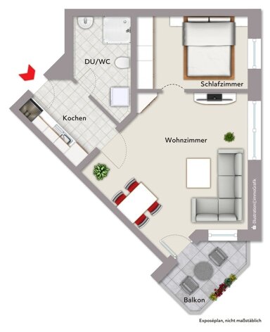 Wohnung zum Kauf 105.000 € 2 Zimmer 40,7 m² frei ab sofort Neuendettelsau Neuendettelsau 91564