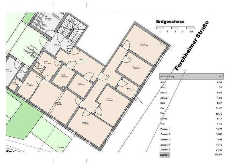 Wohnung zum Kauf 289.000 € 5 Zimmer 132 m² EG frei ab sofort Forchheimer Strasse 7 Baiersdorf 91083