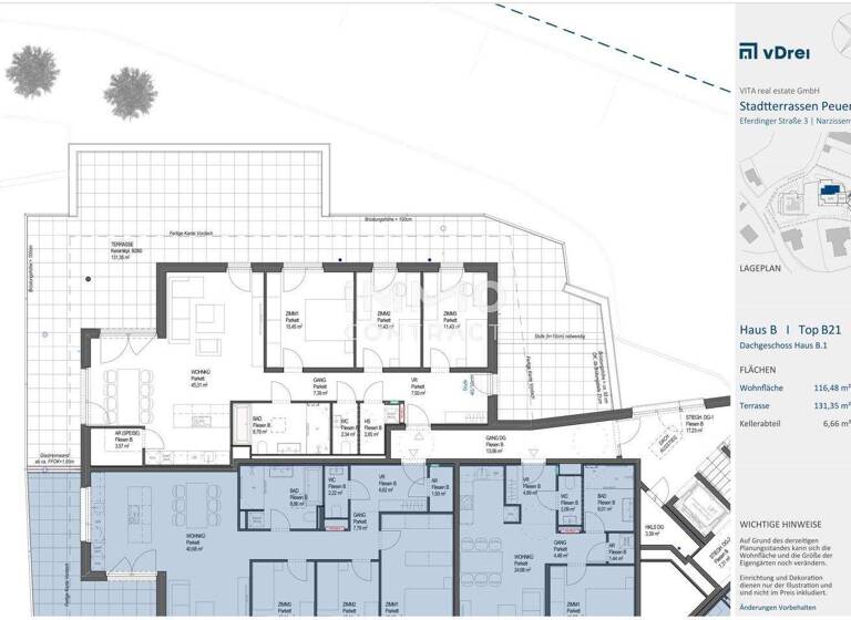 Wohnung zum Kauf - Erstbezug provisionsfrei 633.449 € 4 Zimmer 116,5 m² frei ab 30.06.2027 Peuerbach 4722
