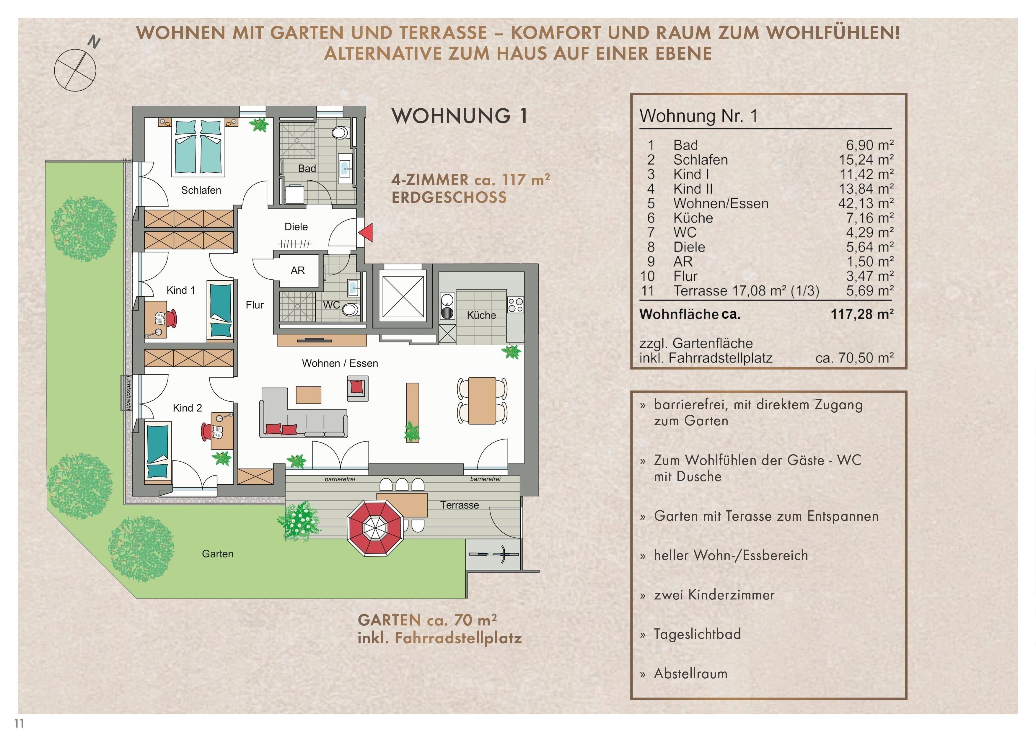 Wohnung zum Kauf provisionsfrei 703.680 € 4 Zimmer 117 m²<br/>Wohnfläche EG<br/>Geschoss ab sofort<br/>Verfügbarkeit Alter Kirchenweg 11 Röthenbach Röthenbach an der Pegnitz 90552