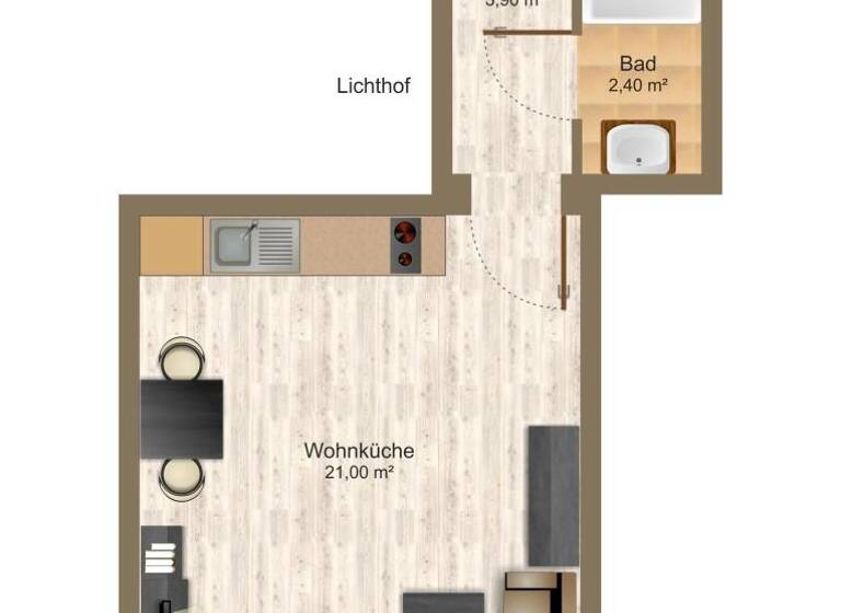Studio zum Kauf 179.000 € 1 Zimmer 30 m² 3. Geschoss Wien 1200