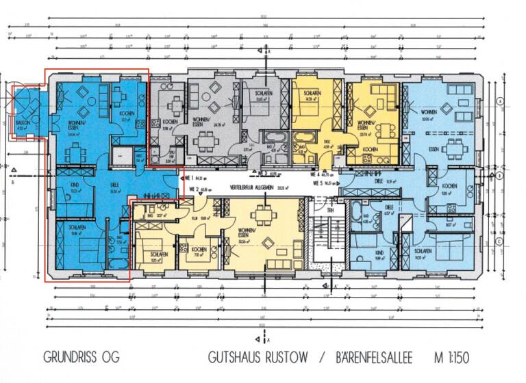 Wohnung zur Miete 840 € 3 Zimmer 84 m² Geschoss 1/2 frei ab 01.05.2026 Bärenfelsallee 20 Rustow Loitz 17121