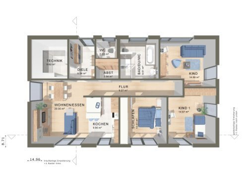 Bungalow zum Kauf provisionsfrei 534.000 € 5 Zimmer 110 m²<br/>Wohnfläche 596 m²<br/>Grundstück Hilter Hilter am Teutoburger Wald 49176