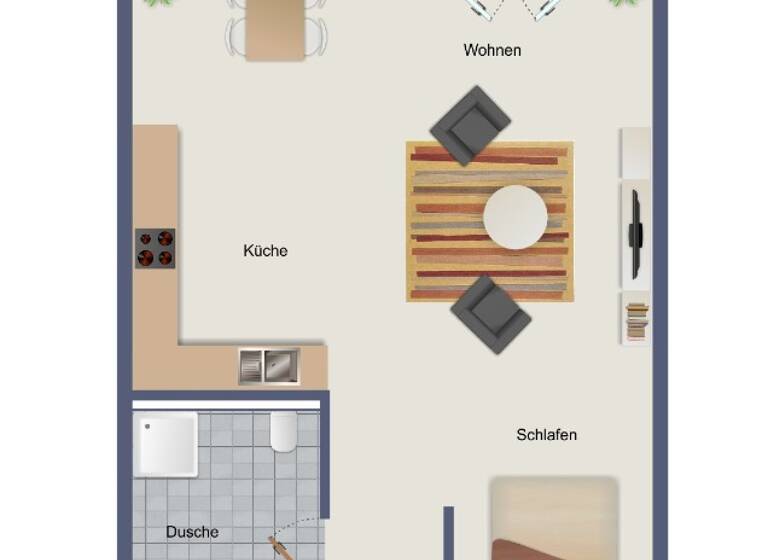 Wohnung zum Kauf provisionsfrei 234.000 € 1 Zimmer 46,3 m²<br/>Wohnfläche 1.<br/>Geschoss Hirschaid Hirschaid 96114