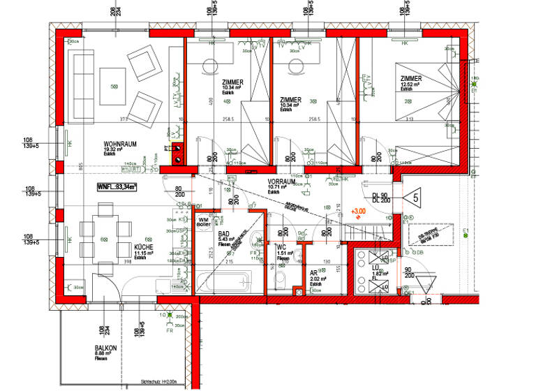Wohnung zur Miete 872 € 83,3 m² Gmünder Straße 9/5 Schweiggers 3931