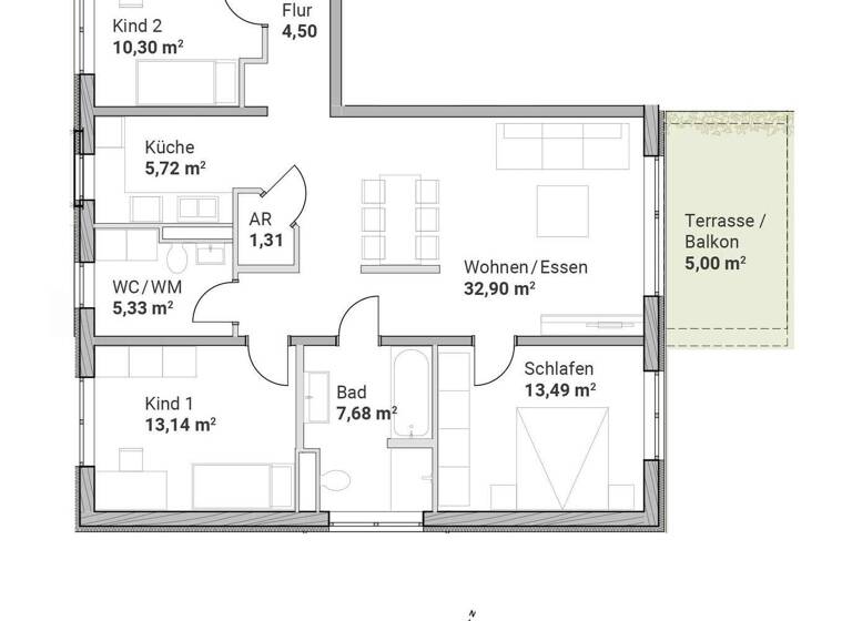 Wohnung zum Kauf provisionsfrei 611.900 € 4 Zimmer 99,4 m² 1. Geschoss Beilngries 92339