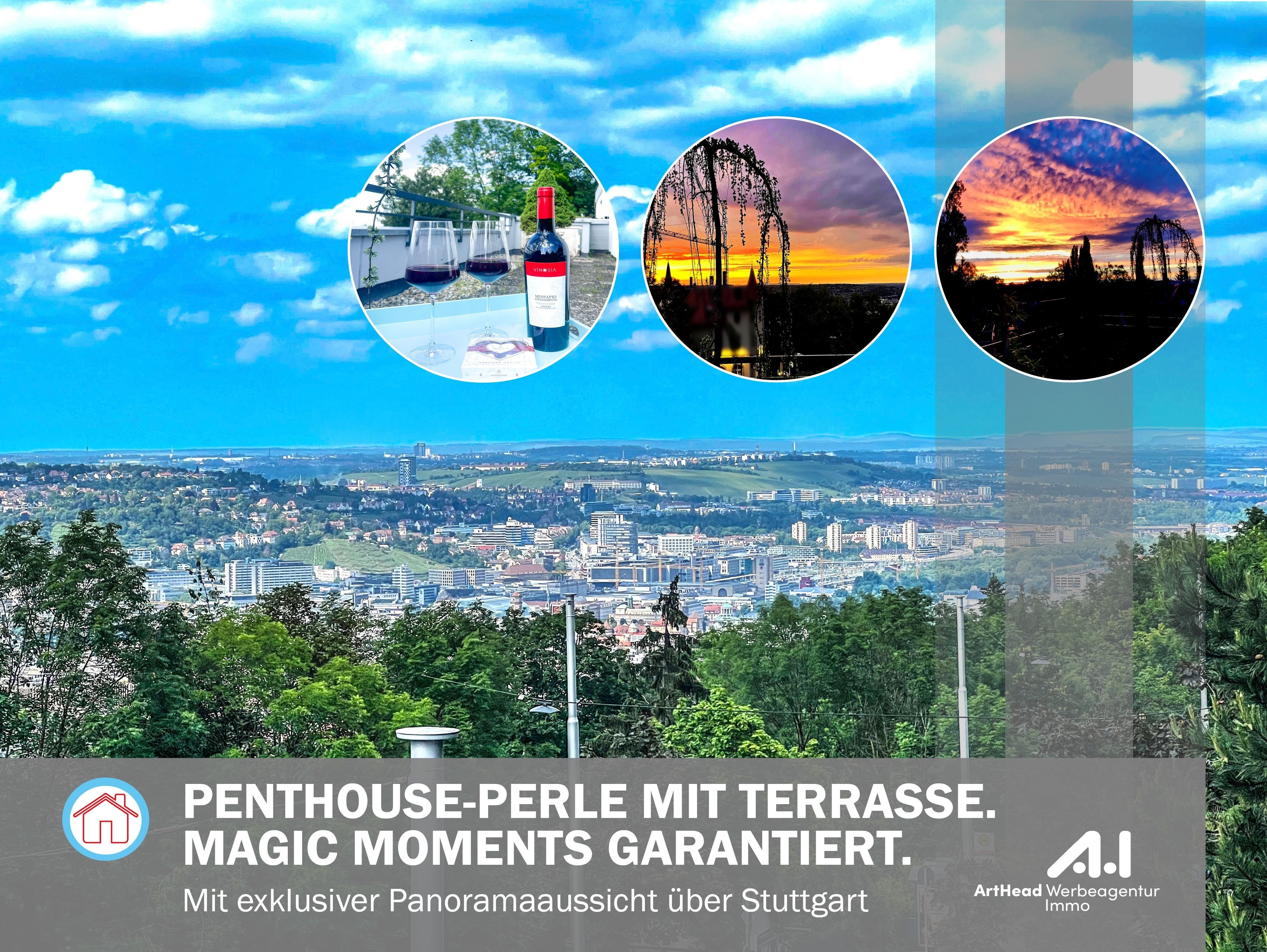 Penthouse zur Versteigerung 527.000 € 3 Zimmer 128,3 m²<br/>Wohnfläche 3.<br/>Geschoss Degerloch Stuttgart 70597