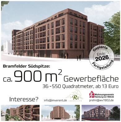 Bürofläche zur Miete - Erstbezug provisionsfrei 13 € 39 m² Bürofläche Bramfelder Chaussee 11 Bramfeld Hamburg 22177