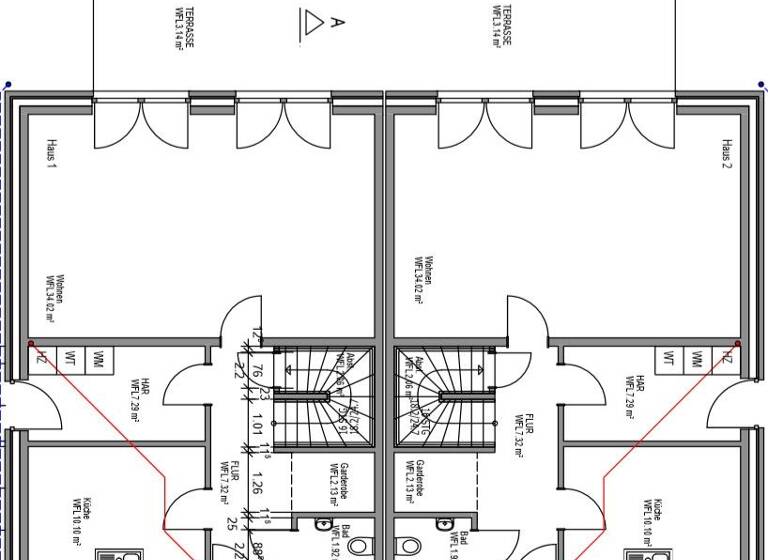 Doppelhaushälfte zum Kauf 289.950 € 4 Zimmer 124,1 m² 298 m² Grundstück Papenburg 26871