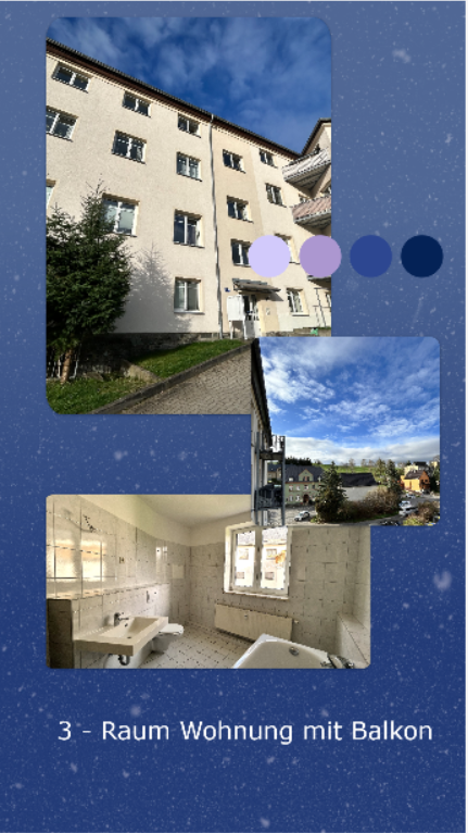 Wohnung zur Miete 445 € 3 Zimmer 80,9 m²<br/>Wohnfläche ab sofort<br/>Verfügbarkeit Berbisdorfer Straße 82d Einsiedel 461 Chemnitz 09123