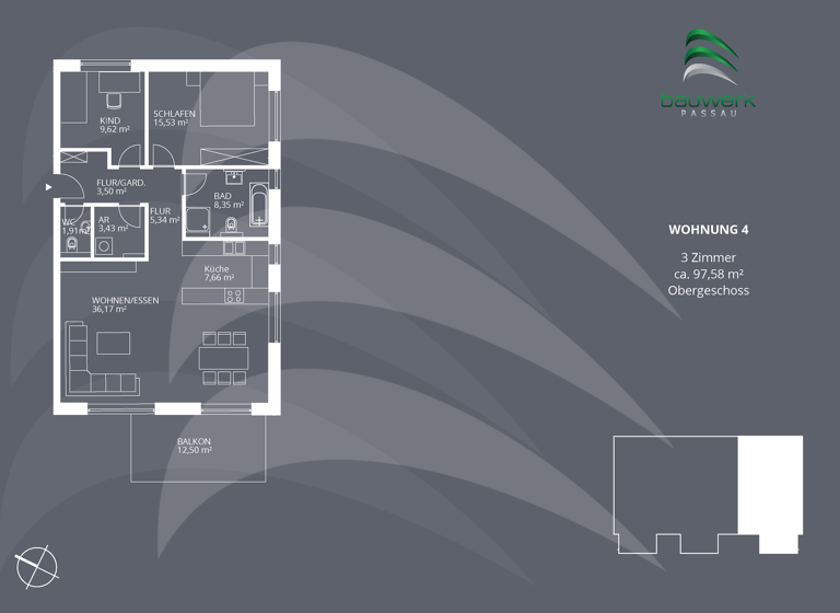 Wohnung zum Kauf - Erstbezug provisionsfrei 449.900 € 3 Zimmer 97,6 m² 2. Geschoss Altenthann 93177