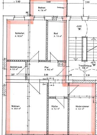 Wohnung zur Miete 399 € 3 Zimmer 78,9 m²<br/>Wohnfläche 2.<br/>Geschoss ab sofort<br/>Verfügbarkeit Chopinstraße 35 Kappel 822 Chemnitz 09119