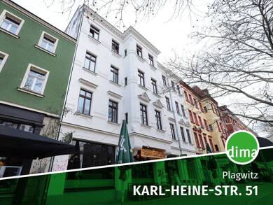 Wohnung zur Miete 750 € 1 Zimmer 46,4 m² 2. Geschoss frei ab sofort Karl-Heine-Straße 51 Plagwitz Leipzig 04229